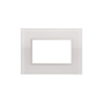 Plaqueta p/3 mód vidrio brillante - Duomo Flat ELE01198