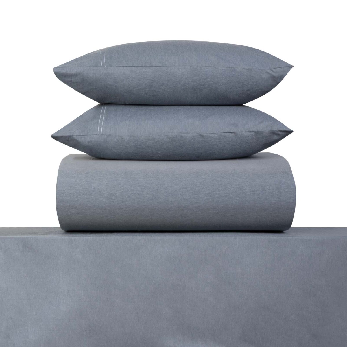 JUEGO SÁBANAS - 2 PLAZAS ALGODON-Y-POLIESTER CHAMBRAY 