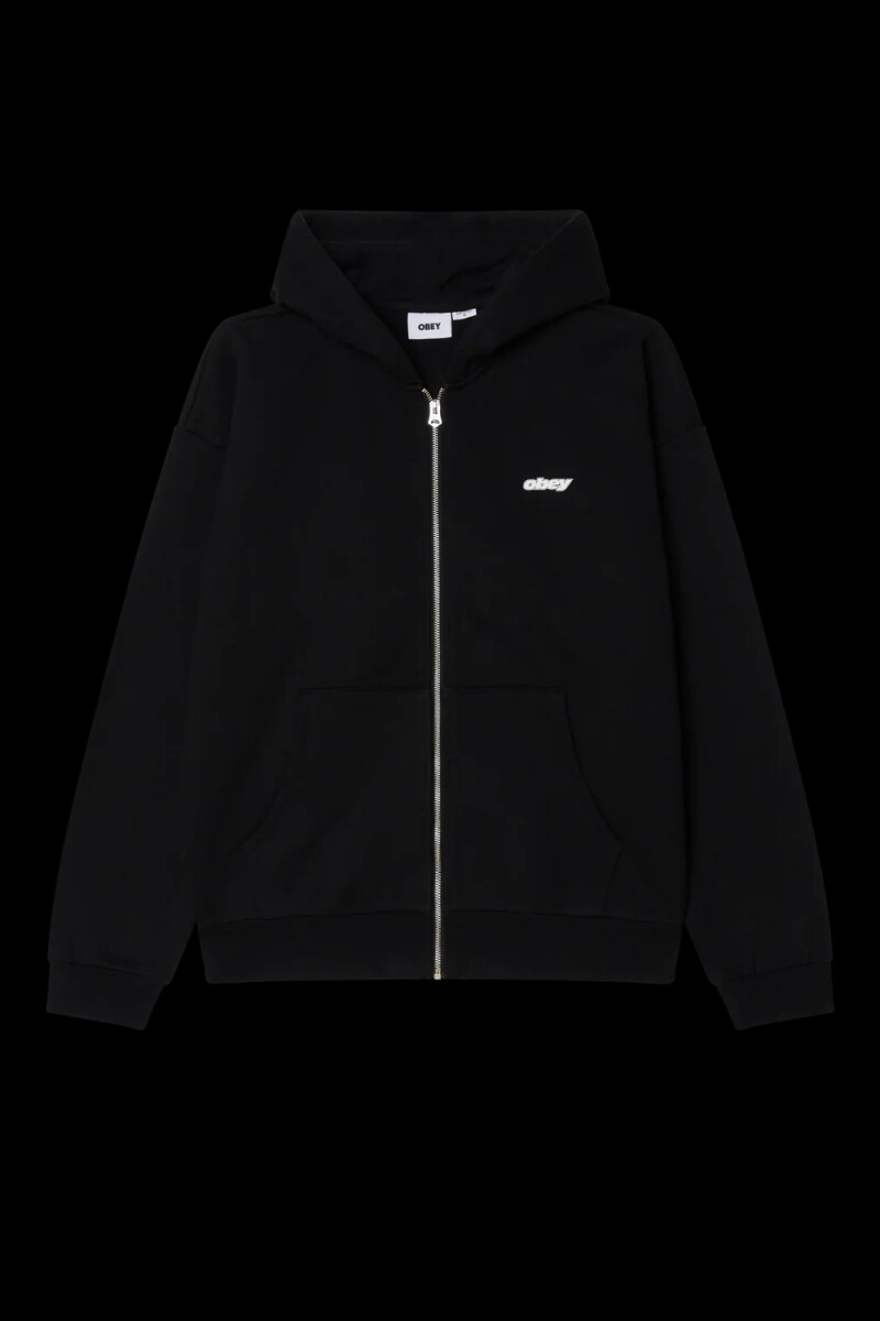 GAZE EXTRA HEAVY ZIP HOOD Negro