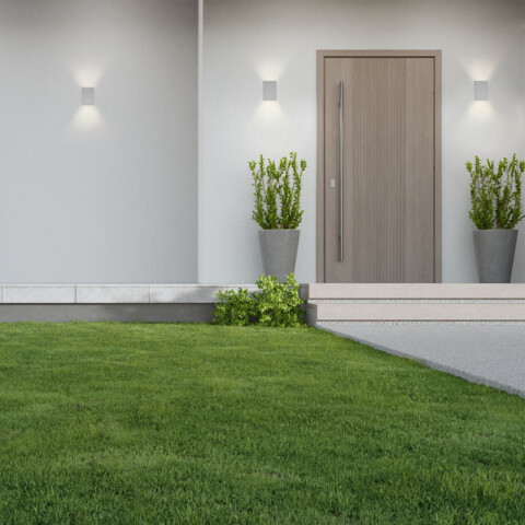 Lámpara pared LED 4W cálida IP65 83x123mm blanco BM4062