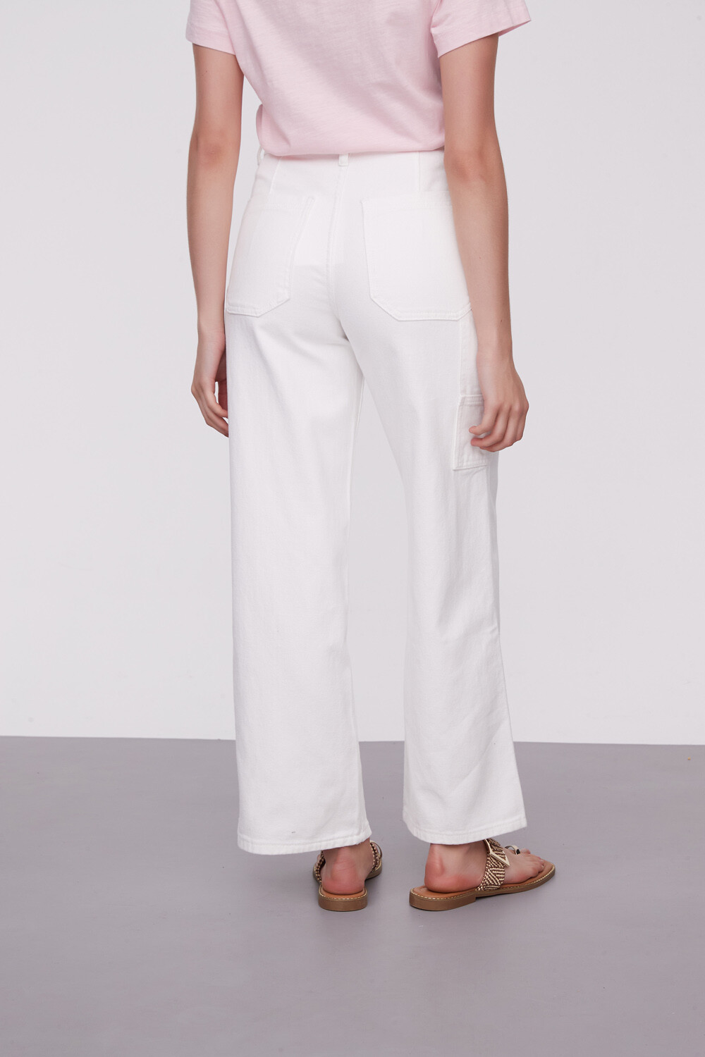 Pantalon Quadrina Marfil / Off White