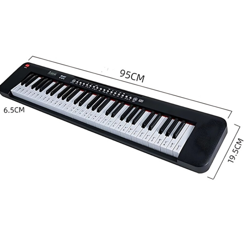 Teclado Órgano Musical 61 Teclas Electrónico 200 Tonos Negro