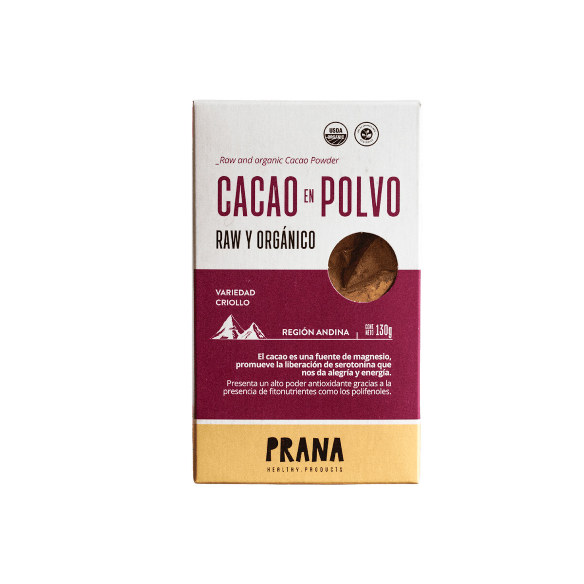 Cacao En Polvo Prana 130g 