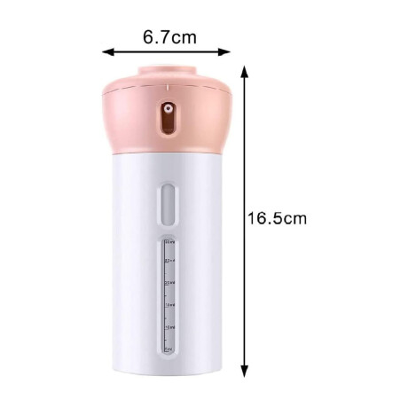 Dispensador con 4 Botellas Portátil Viaje Shampoo Crema Gel Rosa