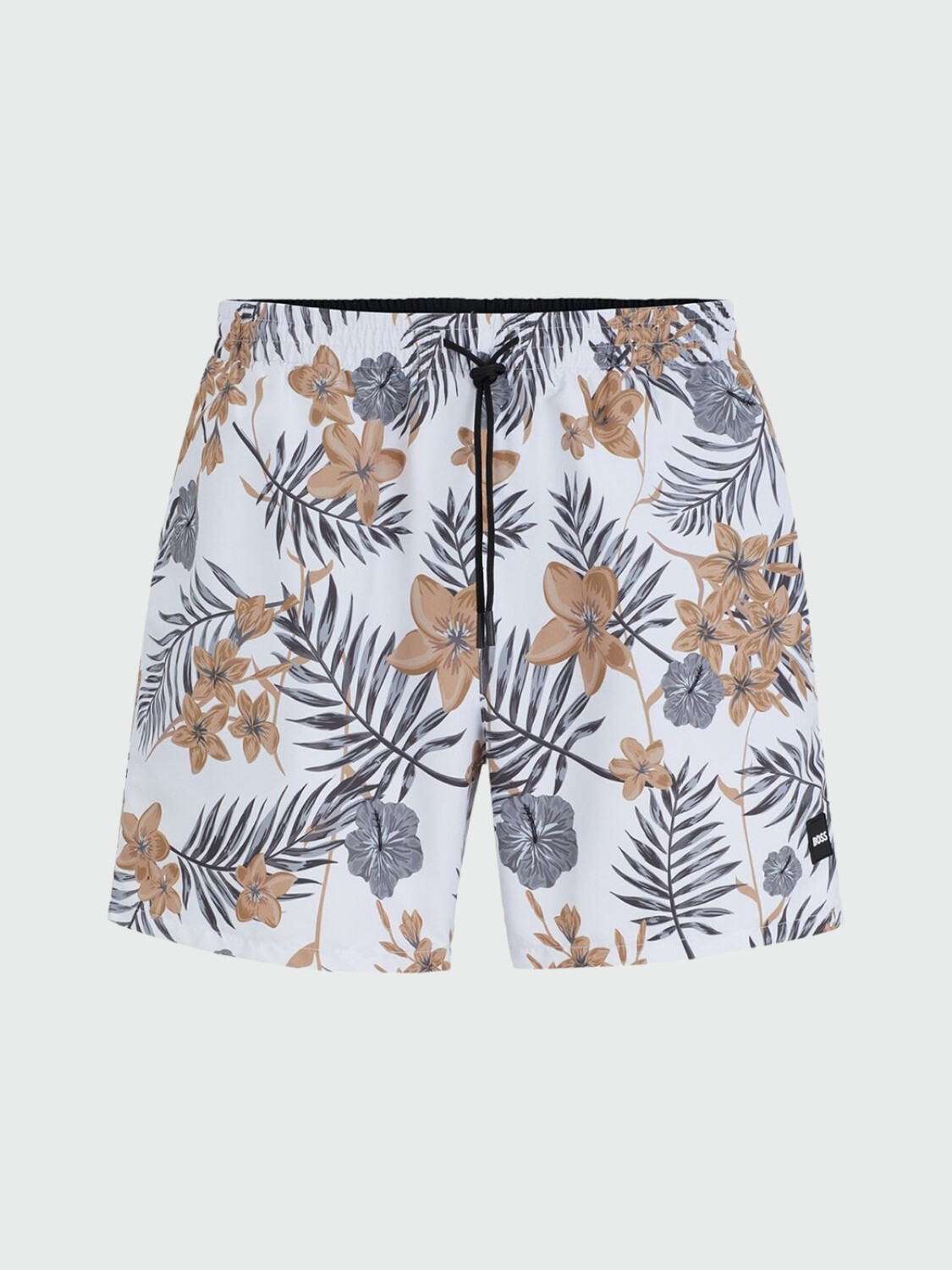 BOSS Black - Short Baño Estampado Blanco