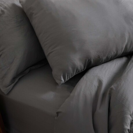 JUEGO DE SABANAS KING POLIESTER VERDE PREWASHED