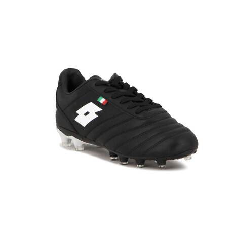 Lotto Futbol Cancha Cuero Pro Hombre Negro-Blanco