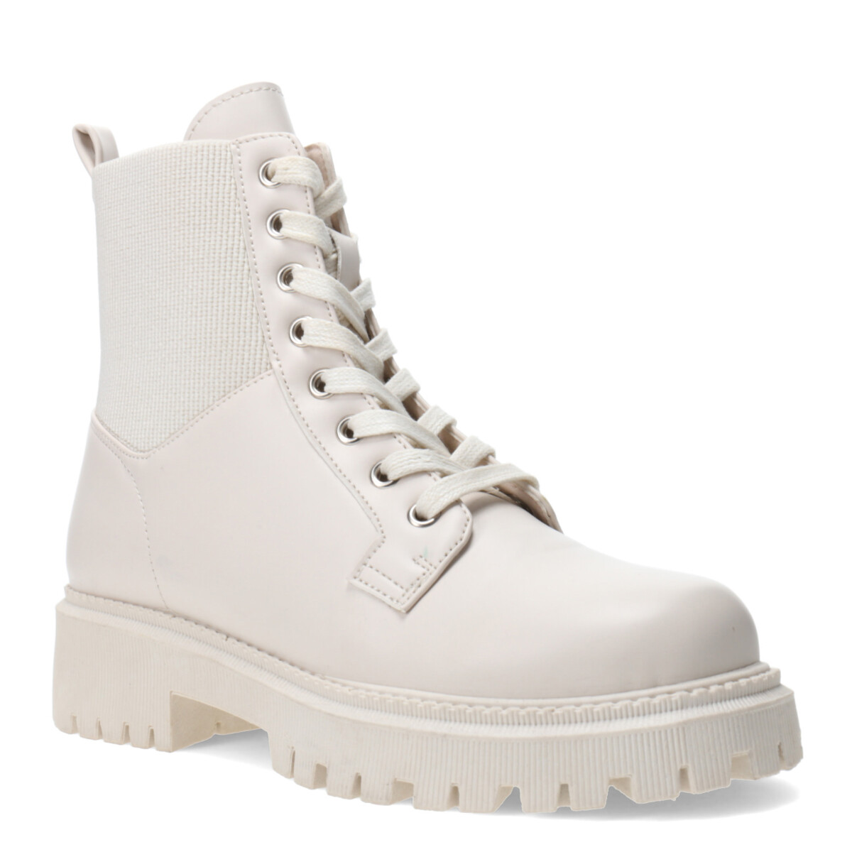 Bota MANON acordonada con textil MissCarol - Offwhite 