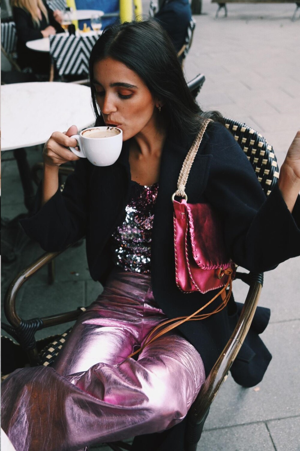 Formal Leather Pants Galácticos Rosa