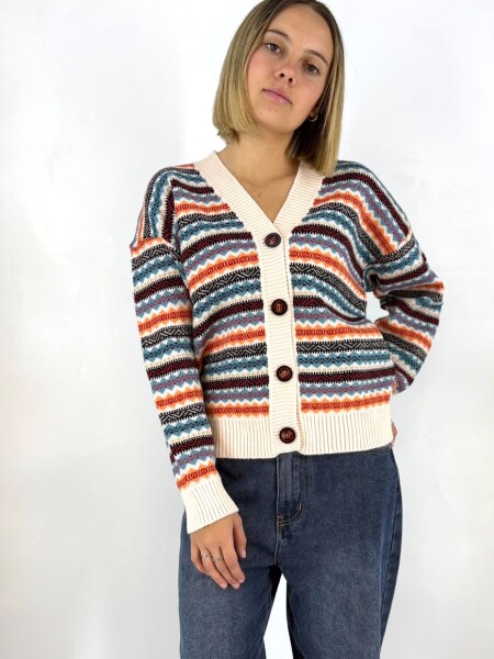 SACO SLOWLY 2446 ESTAMPADO CRUDO