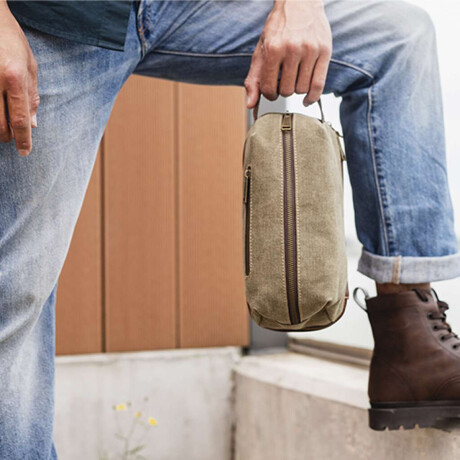 Neceser Nero Canvas Verde