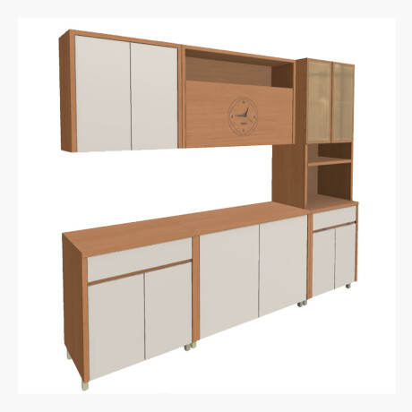 MOBILIARIO COCINA BEIGE MODULAR JUEGO 5 PIEZAS PARA COCINA GAMAS DE BEIGE