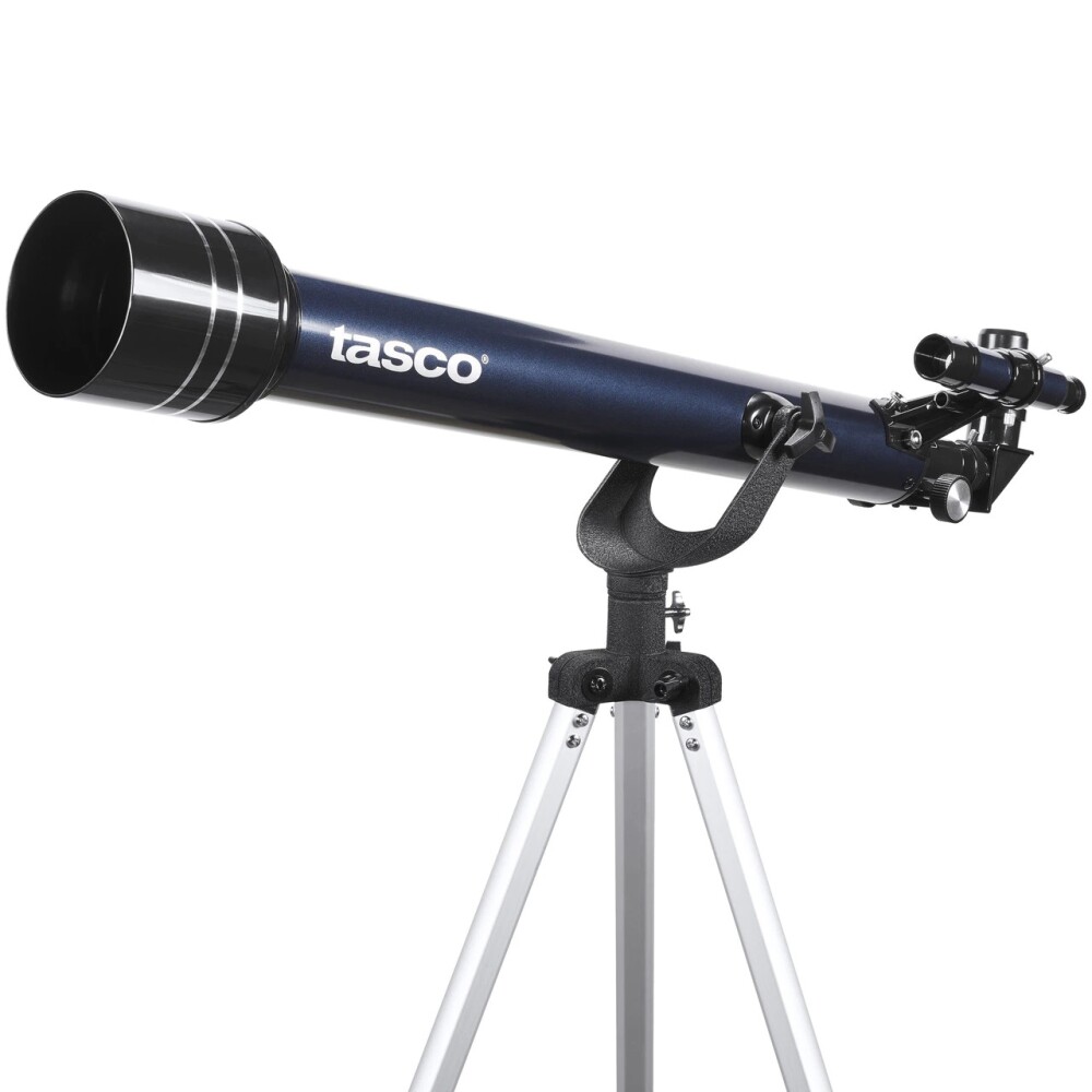 Telescopio Tasco Novice 60x700 mm – Refractor Azul con 402x y 6x24 TASCO - TELESCOPIO - 60 X 700 MM NOVICE BLUE REFRACTOR 402X MAG.6X24 FINDERSCOPE BOX