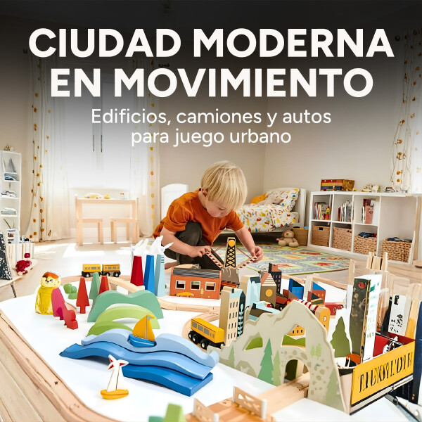 Juguete Pista De Tren Panoramica Tender Leaf Madera Infantil Juguete Pista De Tren Panoramica Tender Leaf Madera Infantil