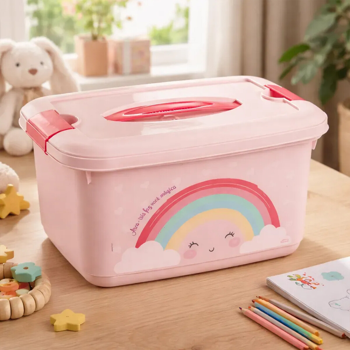Caja Organizadora Infantil 5,2 Lts Plástica - 30 ARCOIRIS 