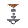ELLEVE Receptaculo tapa inox rosa gold Vertex Elleve Receptaculo Tapa Inox Rosa Gold Vertex