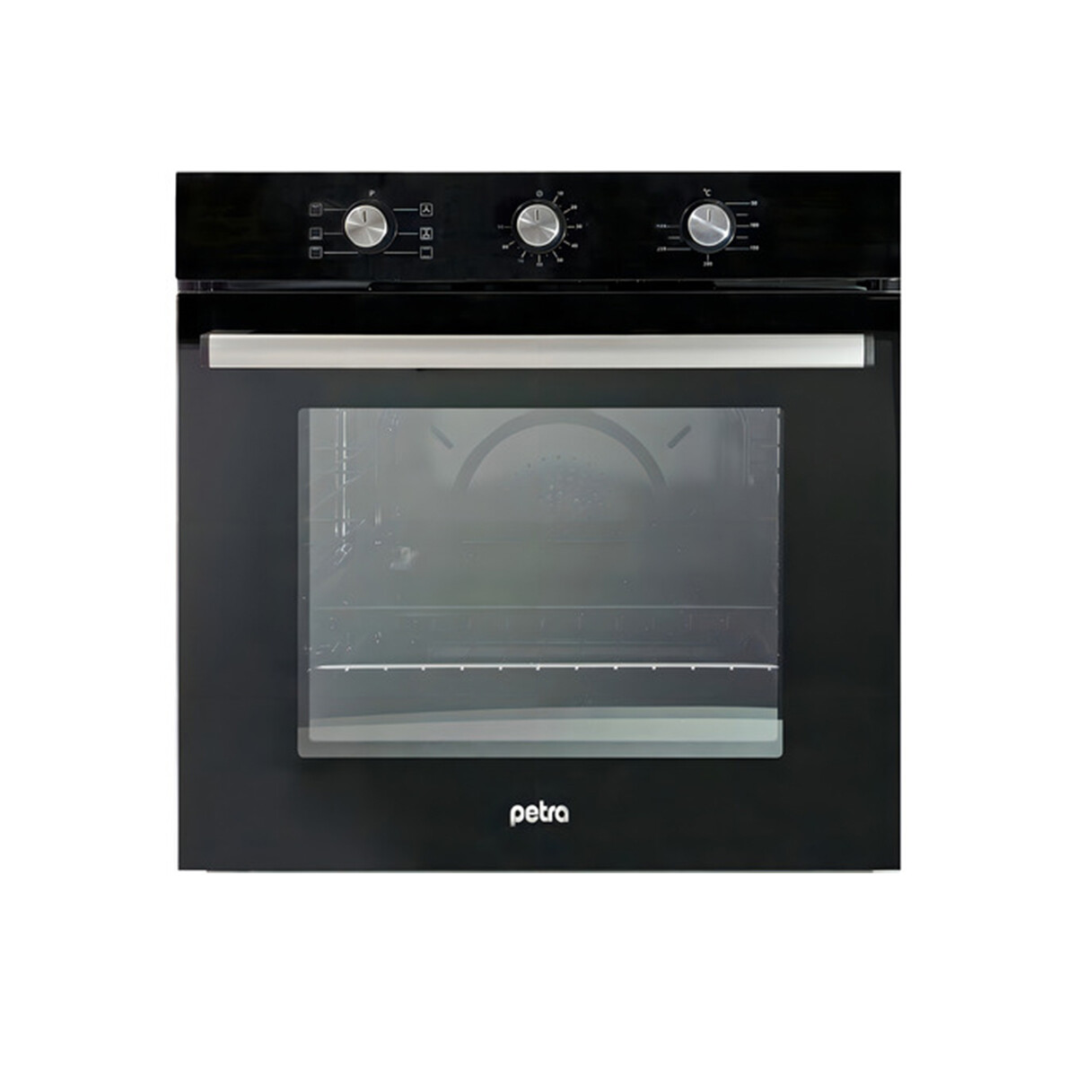 Horno Empotrar Convección Eléctrico Petra 71 L Negro Clase A 