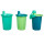 Pack x3 vasos c/ tapas 296ml verdes y azules