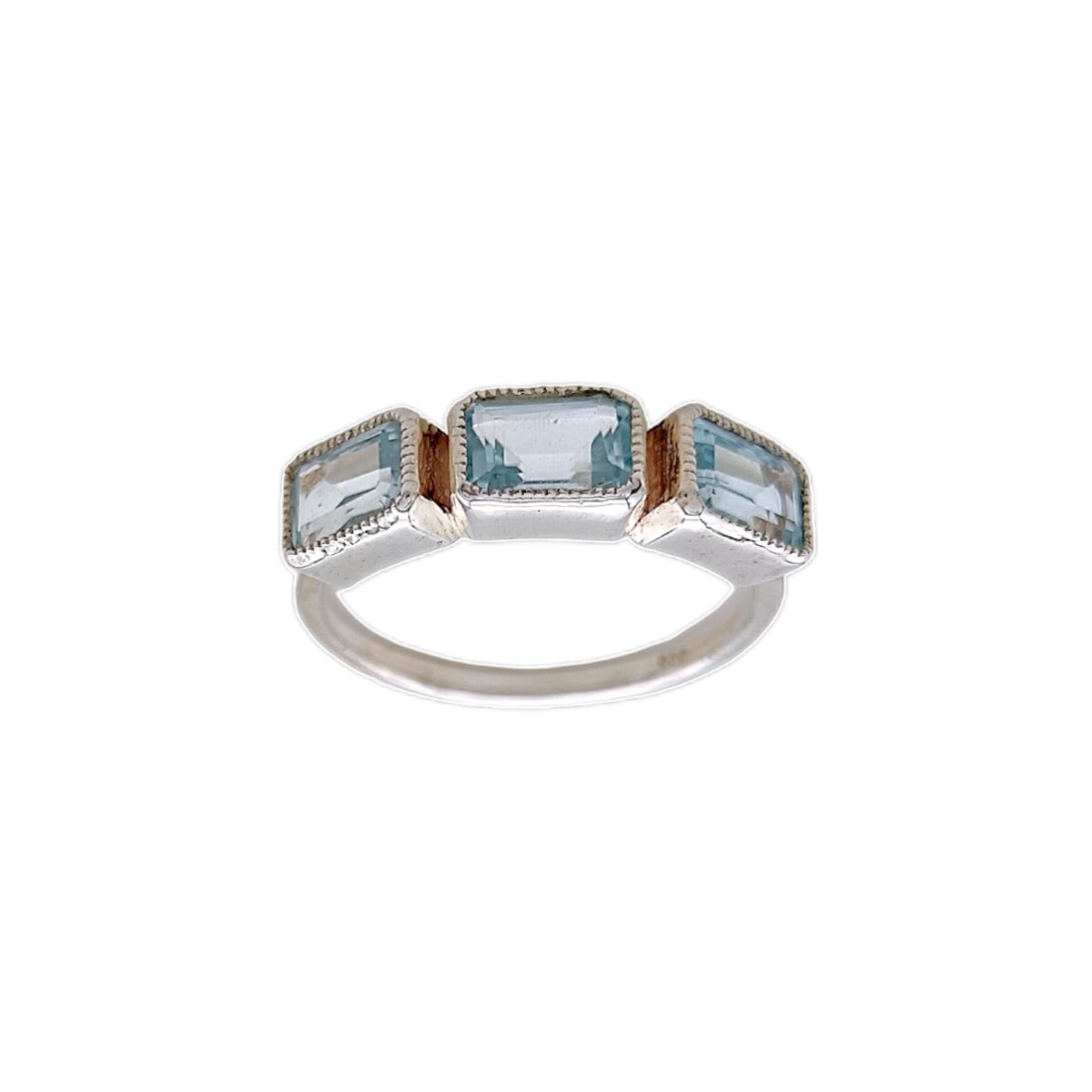 Anillo Trilogy-Plata rodinada-Piedra Topacio azul-AN2013 - conpiedra 