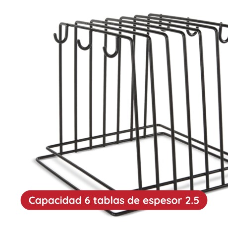 Soporte Organizador para 6 Tablas de corte Negro Soporte Organizador para 6 Tablas de corte Negro