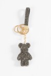 Llavero teddy strass plateado