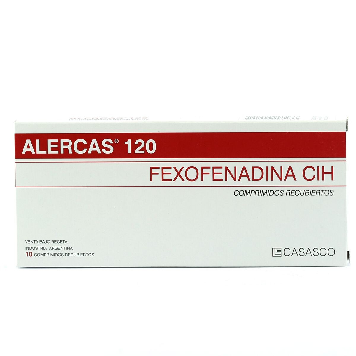 ALERCAS 120 MG. CJ X 10 COMP. 