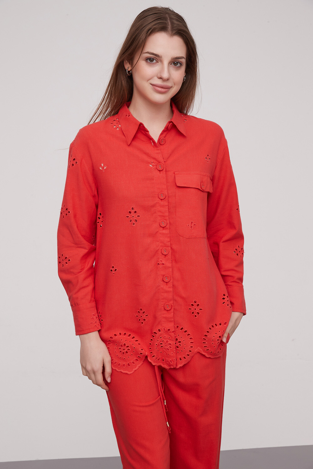 Camisa Pedri Rojo Anaranjado