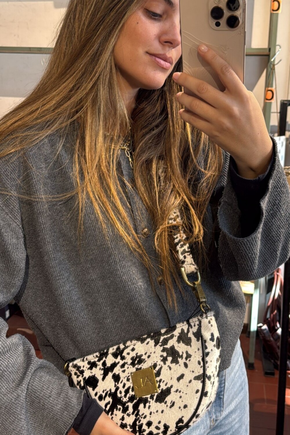 Brassy Bag Print Negro / Blanco