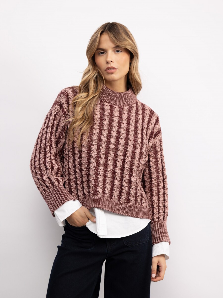 Sweater Edith Short - Bordó 