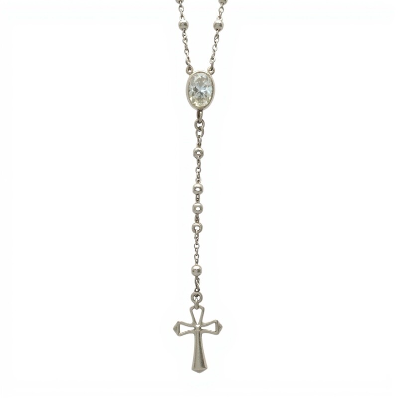 Rosario Virgen Milagrosa - Plata 925 - Sin piedra - RO3002 sinpiedra