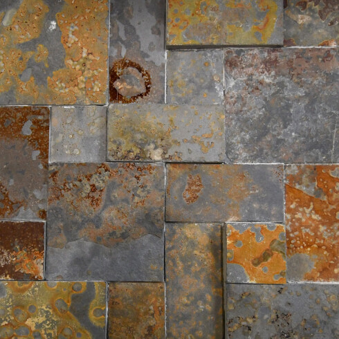 PIEDRA NATURAL ARDOSIA OXIDO 30X30Cm PARA PARED GAMAS DE MARRON