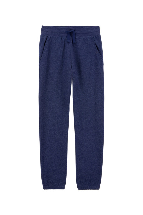 Pantalón deportivo de algodón, con logo, azul marino Sin color