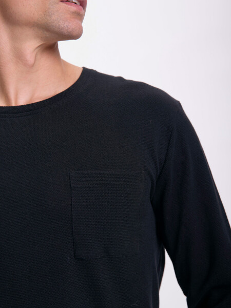 Remera textura Negro