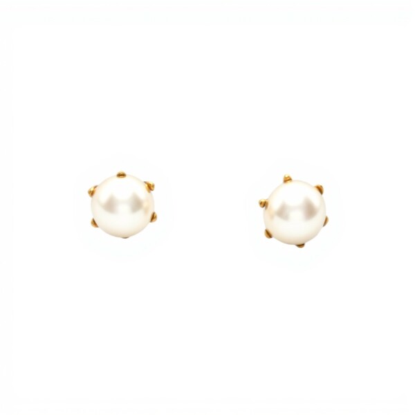 Caravanas Perlas - Oro bajo - Perla española- CA8207 conperla