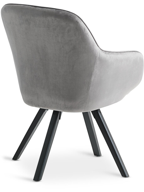 Sillón ONSEVIG 1 cuerpo terciopelo gris/negro Sillón ONSEVIG 1 cuerpo terciopelo gris/negro