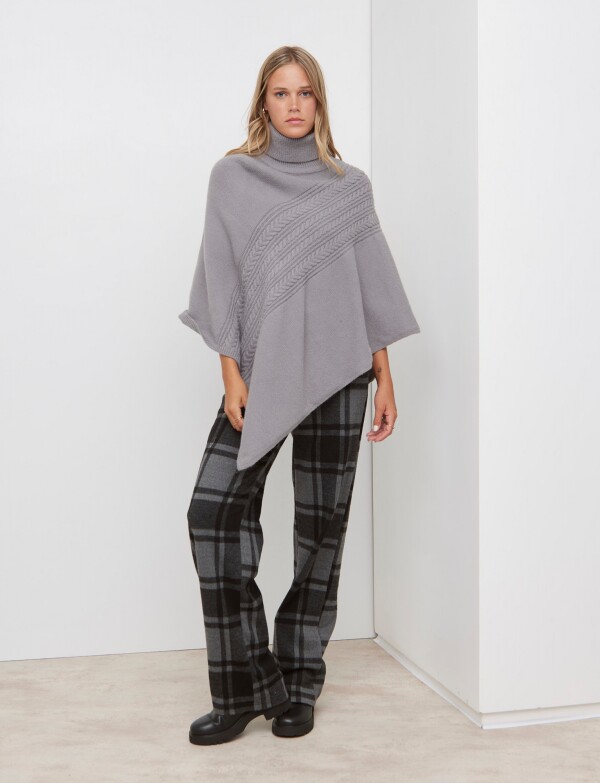 Poncho Trenza GRIS