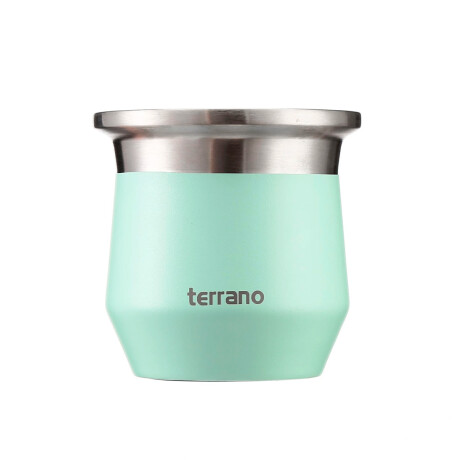 Mate Terrano Flap con Tapa Acero Inoxidable VERDE-AGUA