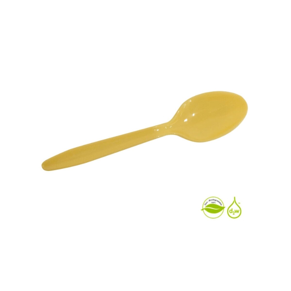 Cuchara Biodegradable x10 Unidades - Amarillo Pastel 