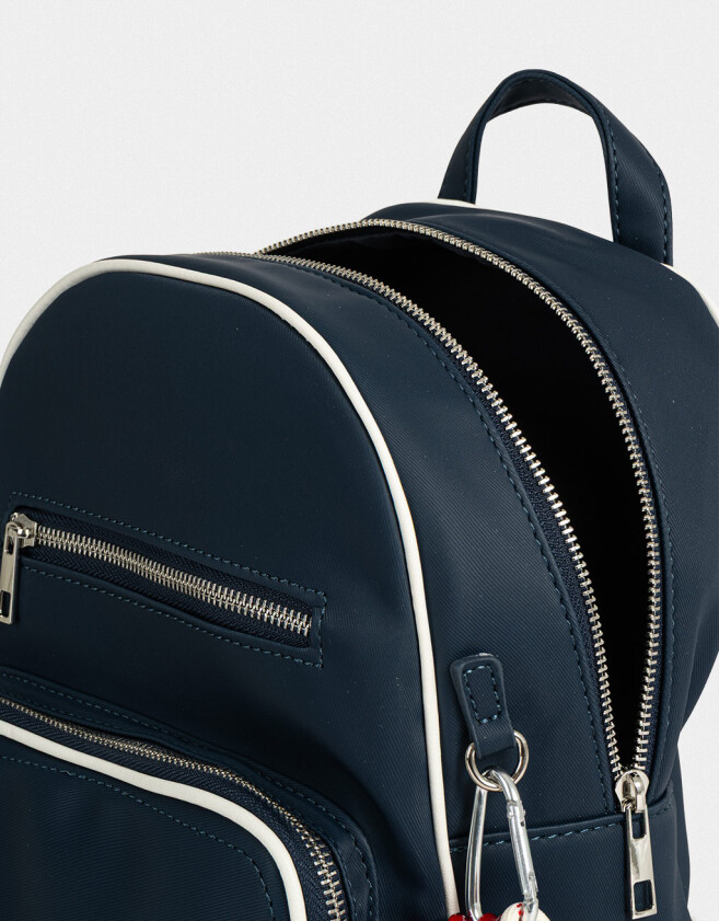 Mochilas Urbanas Mochila Cuerina Azul - Azul Marino