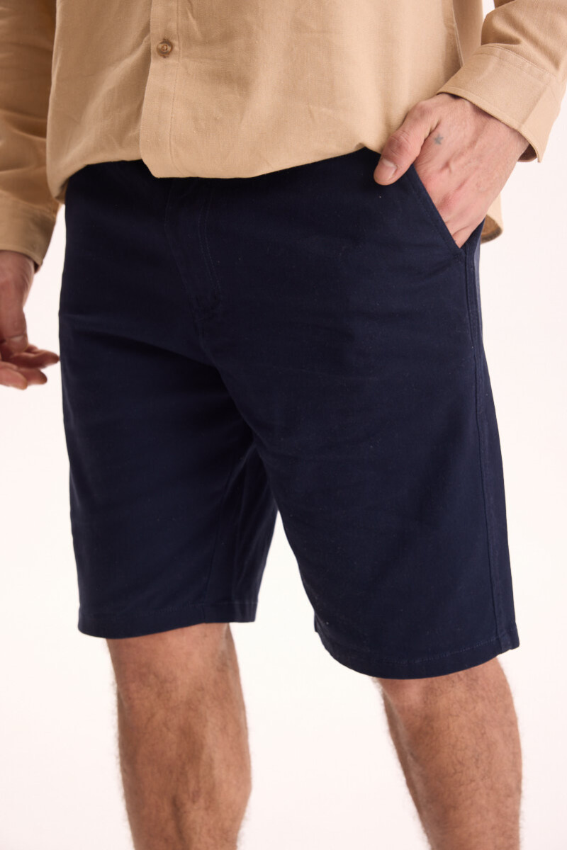 Bermuda De Gabardina Echo Azul