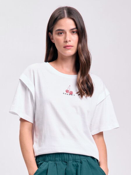 Remera estampa Cherry Blanco