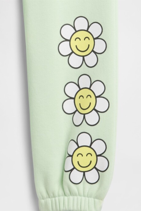 Pantalón Deportivo Logo Gap Toddler Niña Pod Green