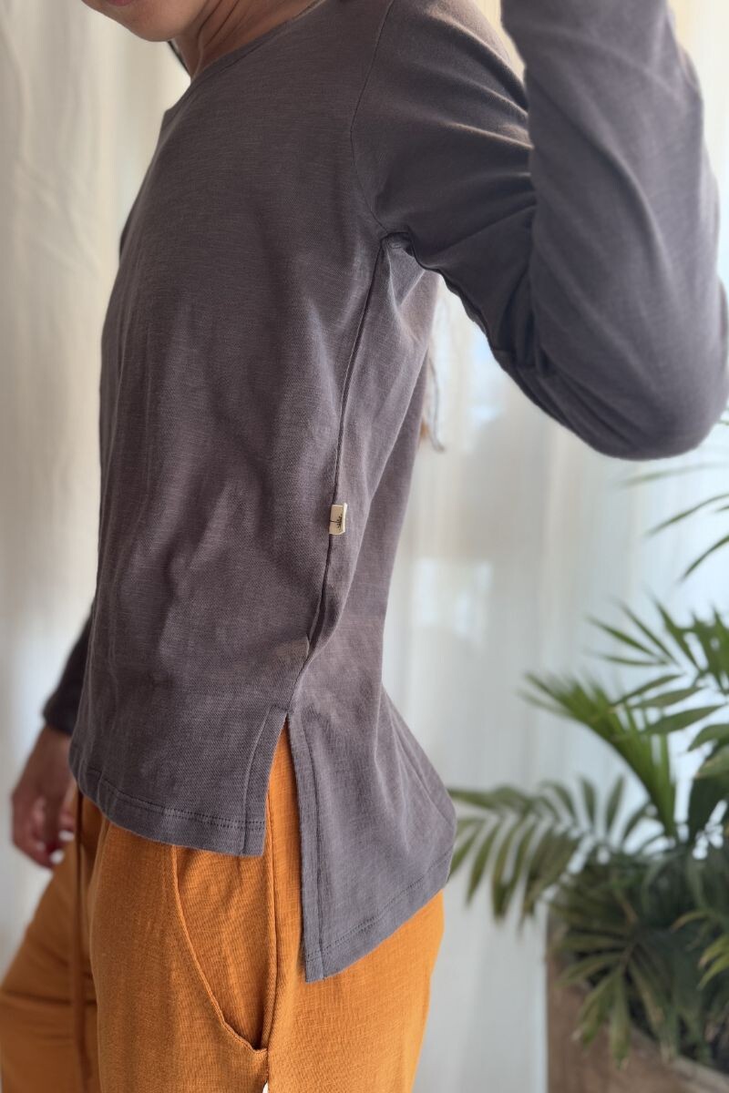 Camiseta Mar de bambú Gris topo