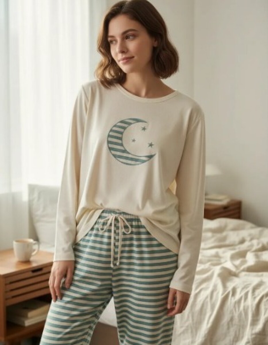 PIJAMA M/ LARGA LUNA 