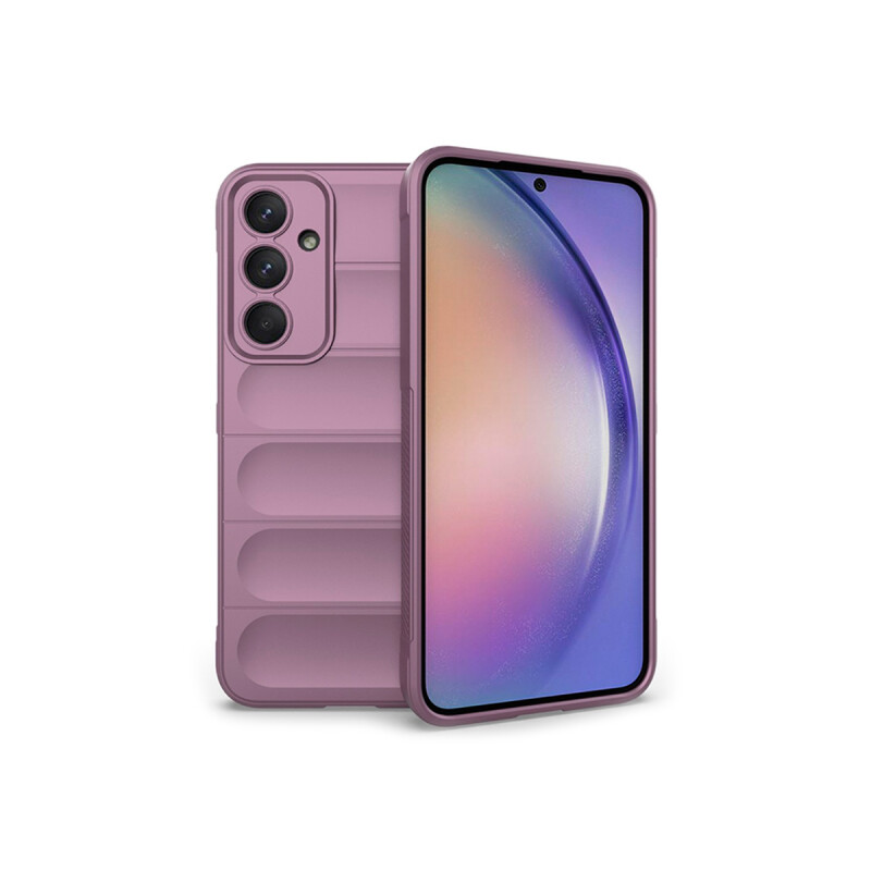 Protector para Samsung Galaxy A35 engomado textura púrpura Protector Para Samsung Galaxy A35 Engomado Textura Púrpura