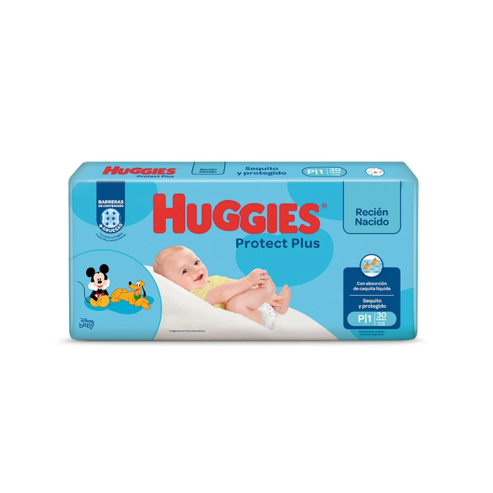 HUGGIES PROTECT PLUS PEQUEÑO MEGA NF PAQ