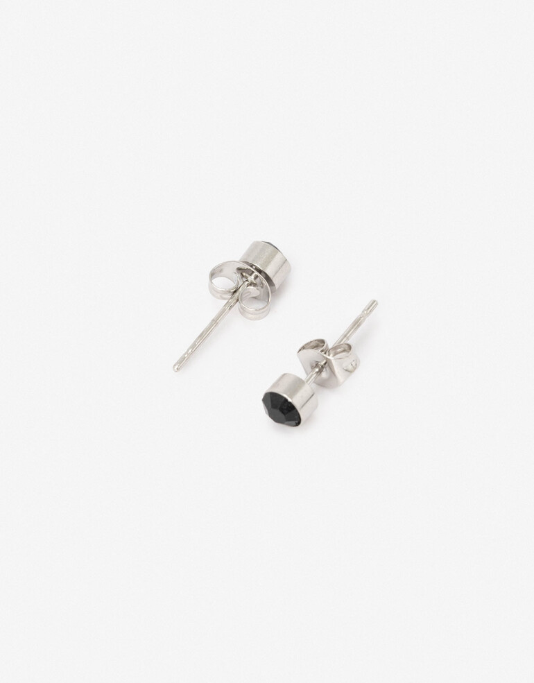 Aros Pasantes Strass Aros Pasantes De Acero - Plateado