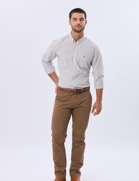 PANTALÓN SPANDEX SLIM FIT Marron