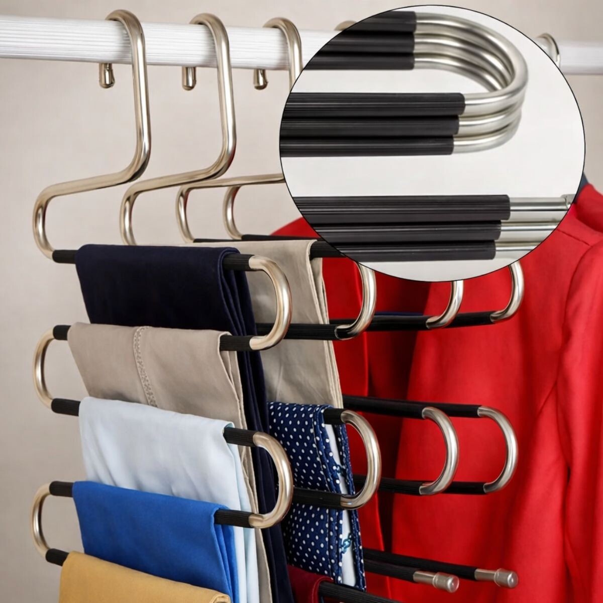 Percha Pantalones Colgador 5 Niveles Organizador Youhome 