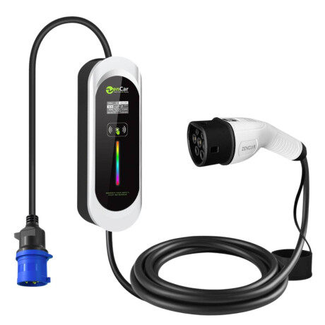 Cargador Zencar E Portatil 7.4Kw Blanco